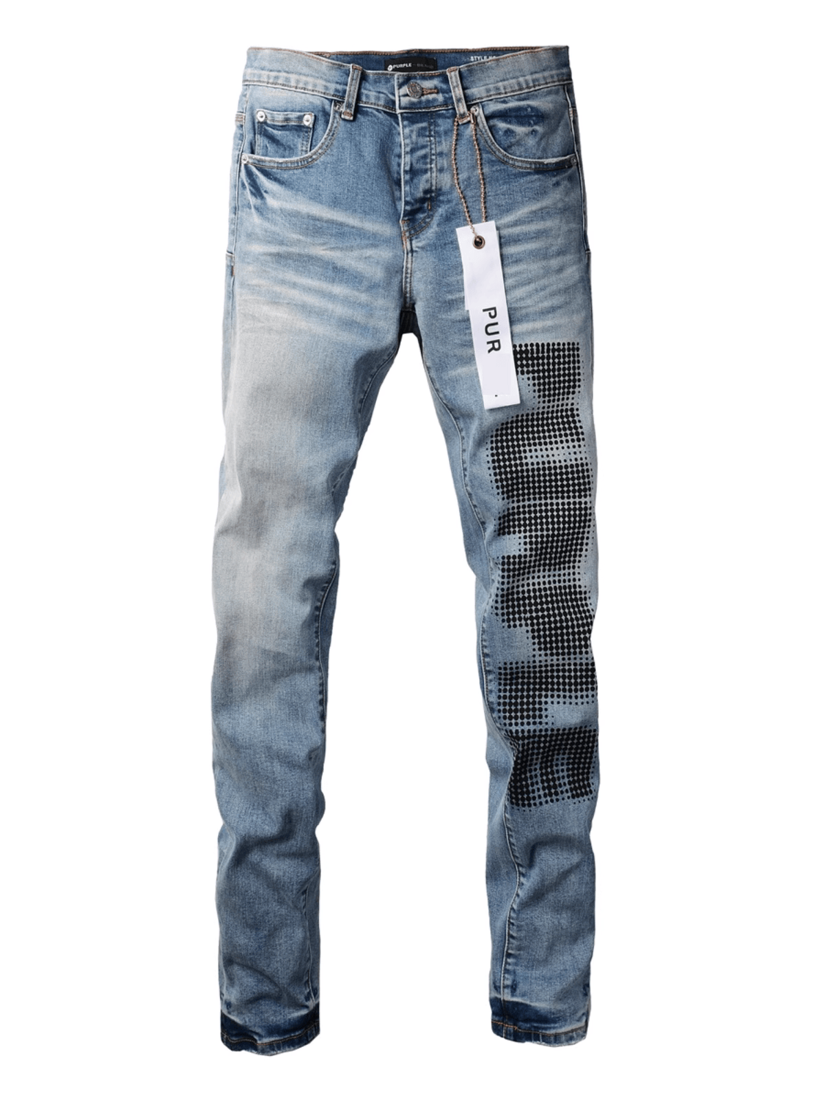 Blue Washed Writing Jeans