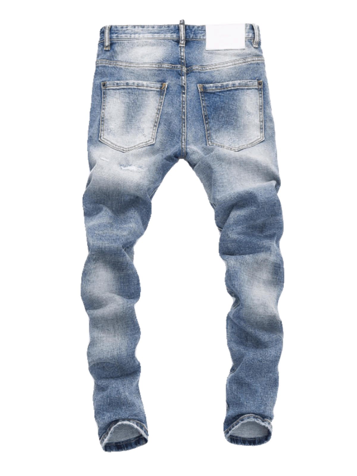 Light Washed Ripped Classic Jeans