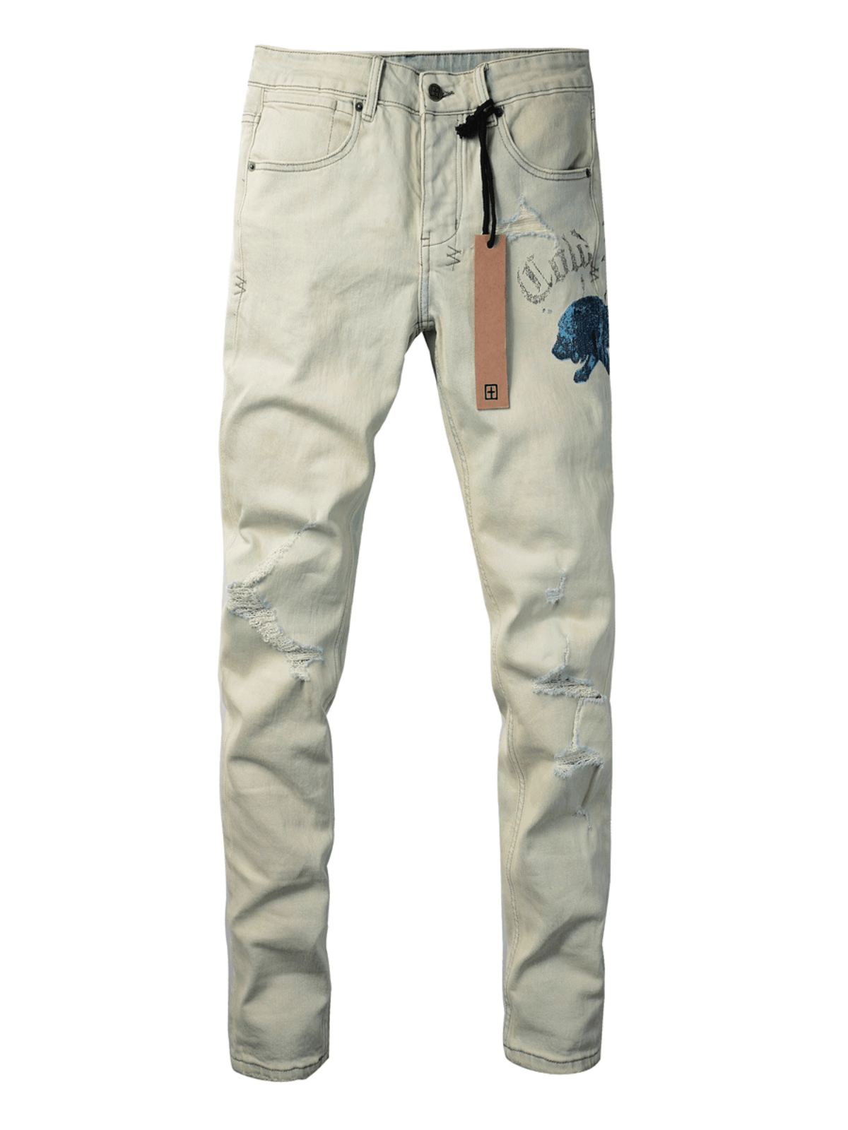 Washed Light Blue Classic Jeans