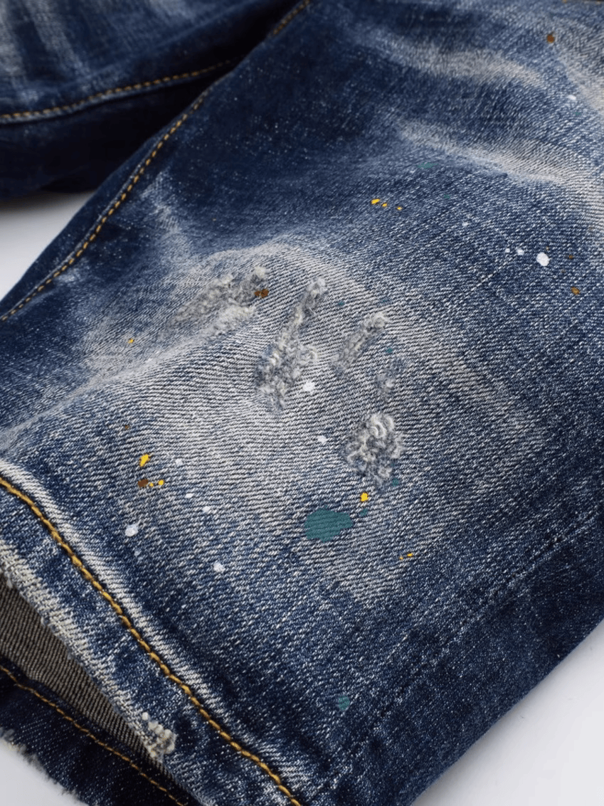 Washed Navy Classic Jeans