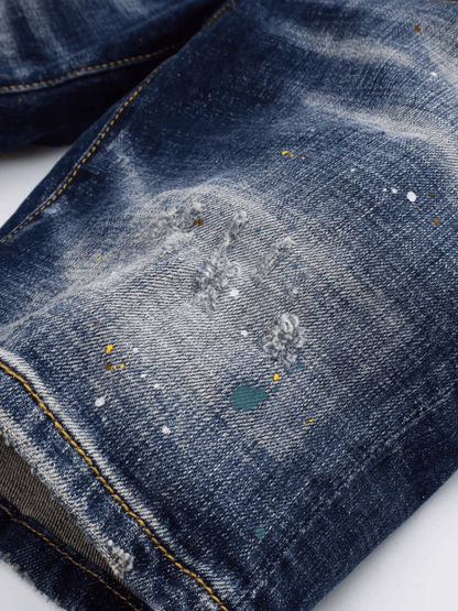 Washed Navy Classic Jeans