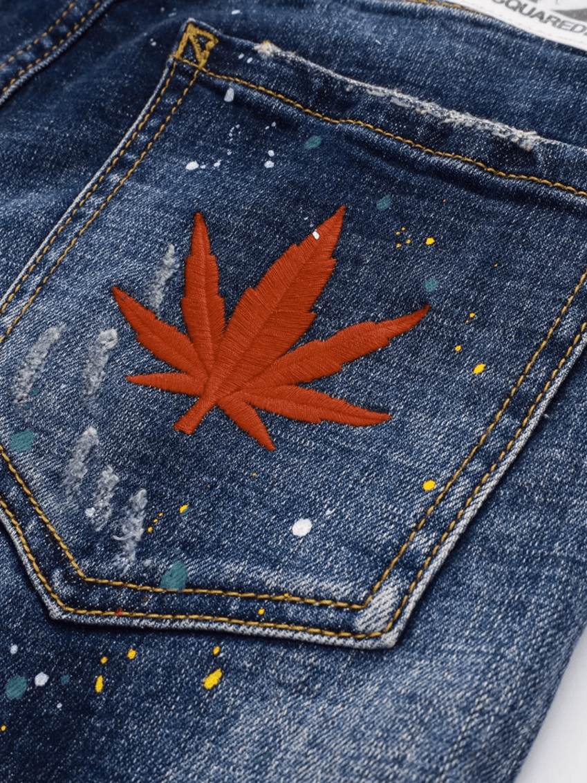 Washed Navy Classic Jeans