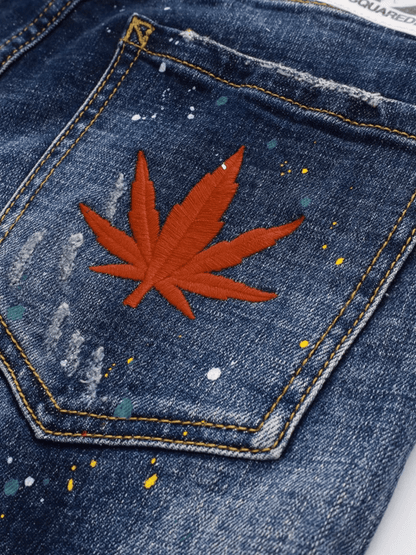 Washed Navy Classic Jeans