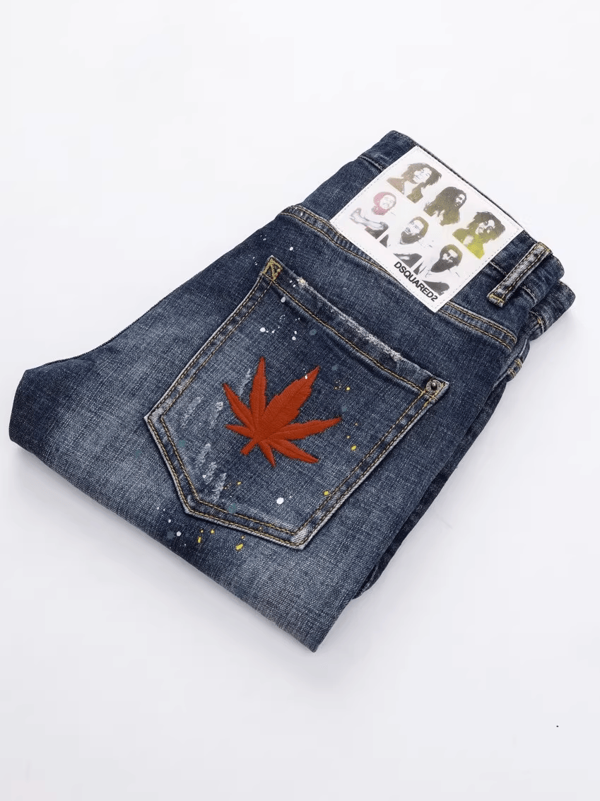 Washed Navy Classic Jeans