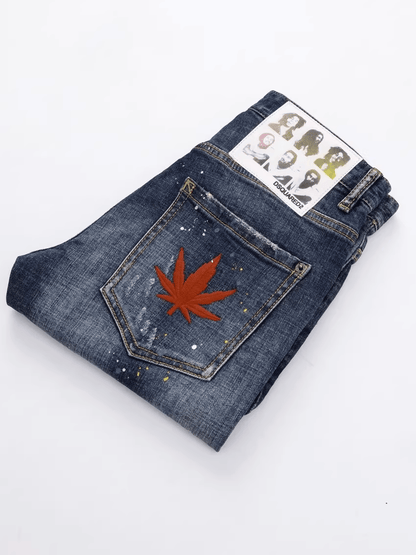 Washed Navy Classic Jeans