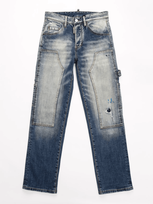 Washed Blue Classic Jeans