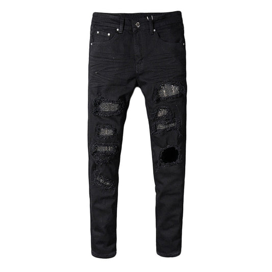 Black Diamond Patch Jeans