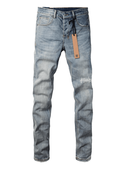 Washed Light Blue Classic Jeans