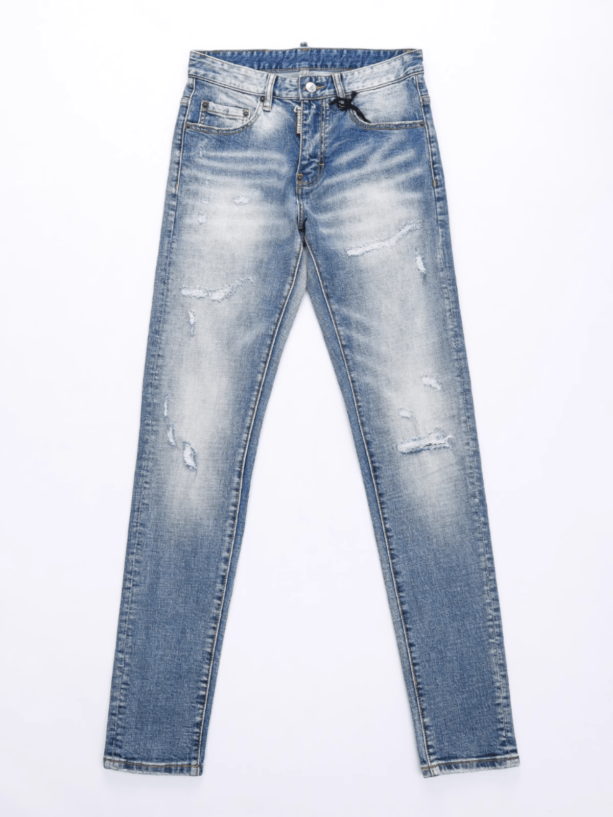 Light Washed Ripped Classic Jeans