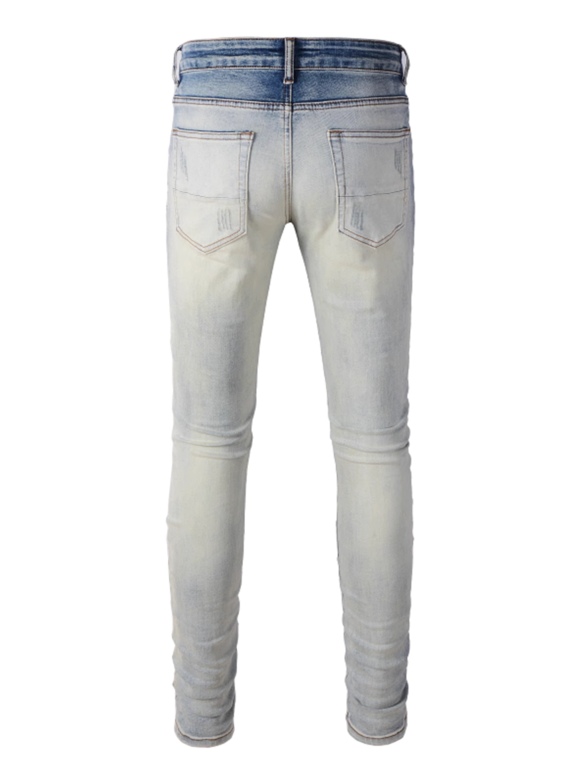 Washed Light Blue Ripped Jeans