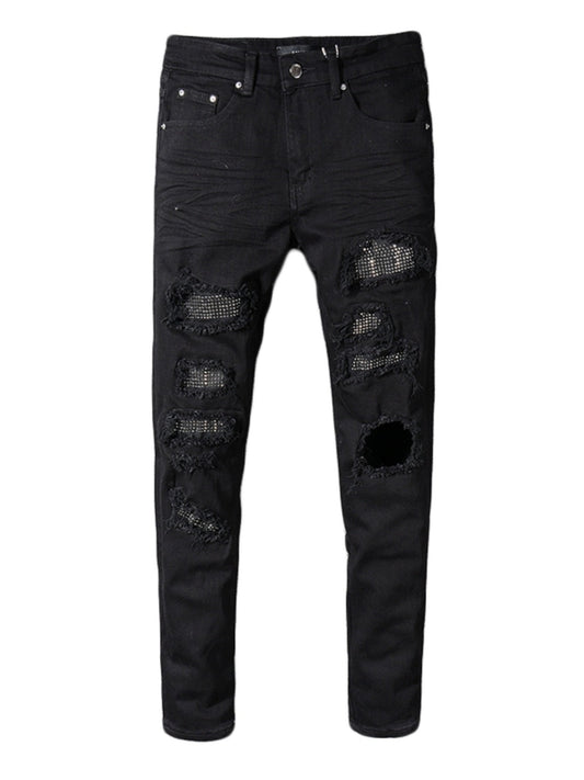 Black Diamond Patch Jeans