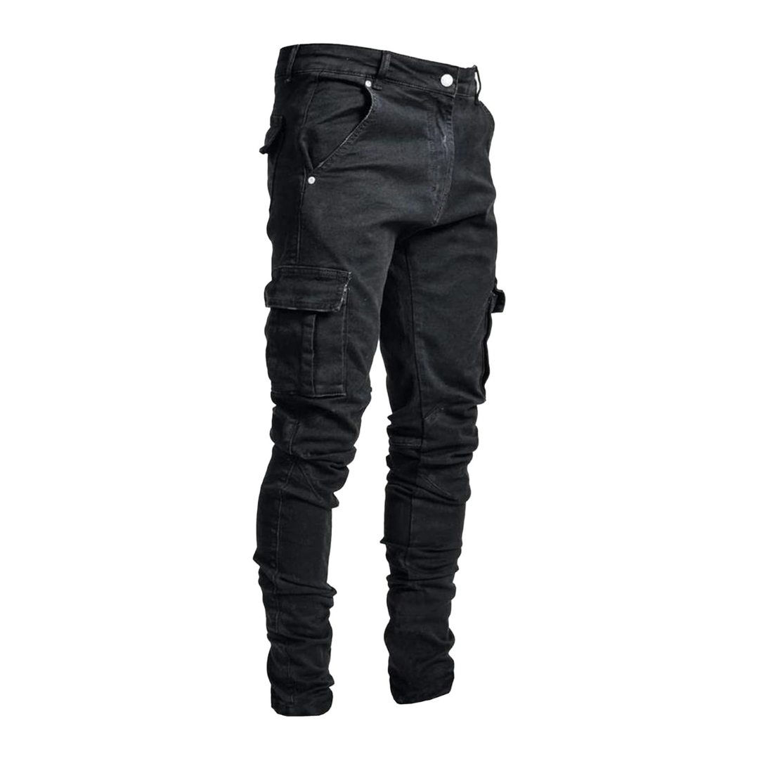 Black Classic Cargo Jeans